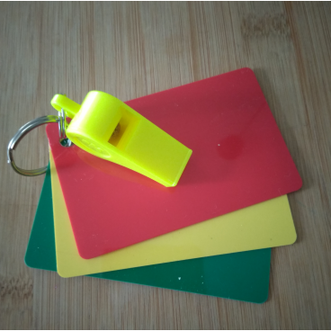 Referee Cards with Whistle